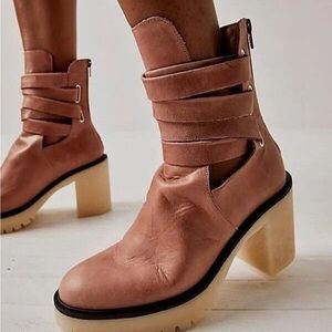 Free People Tan Heeled Boots